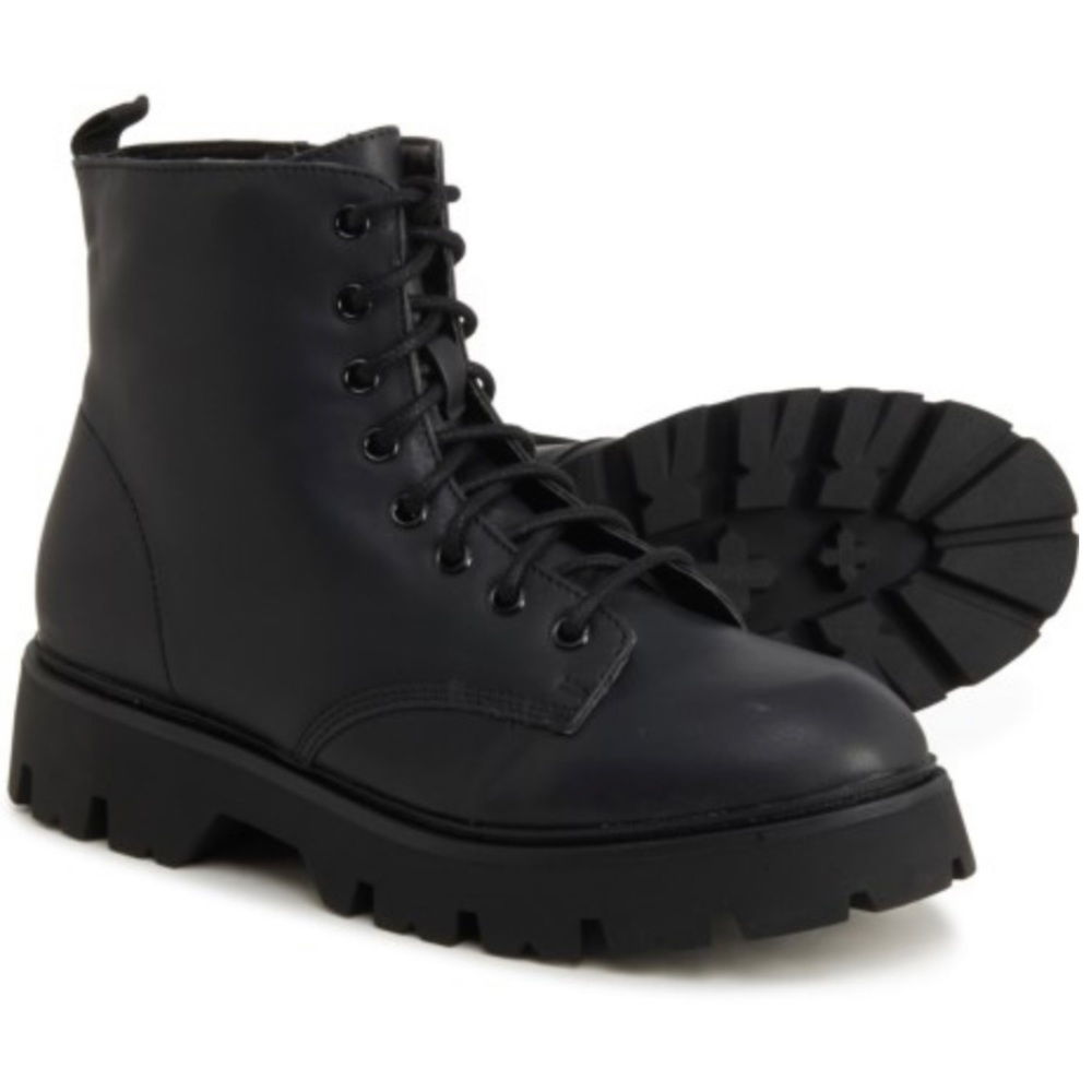 NWT Madden Girl Stantton Boot In Black Size 9 Lace Up